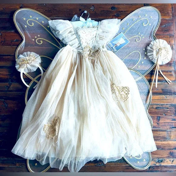 green emerald velvet dress BT2016 Golden Butterfly Fairy Dress  Ready for Magical Moments!    BabyTeen Fashion